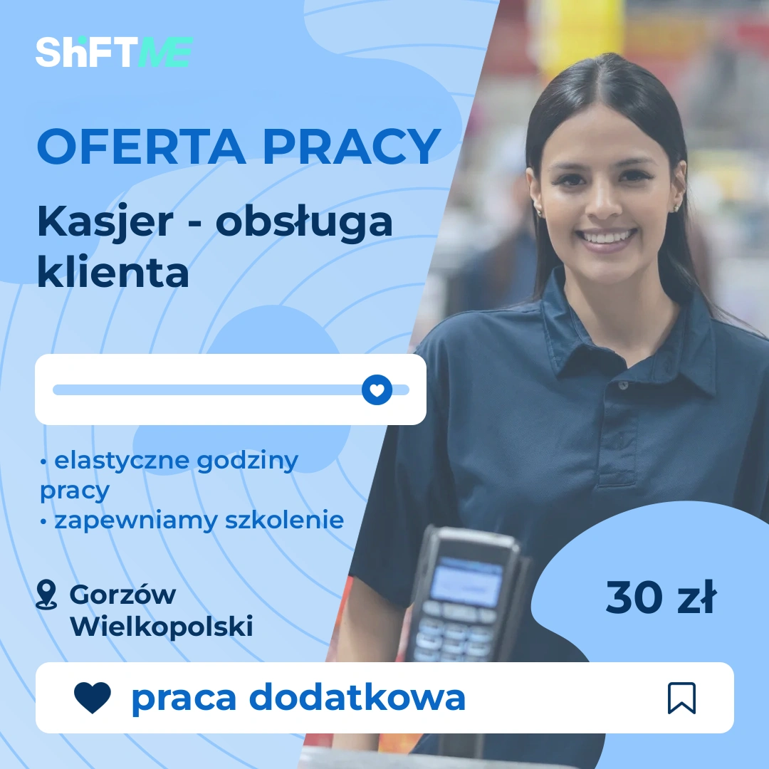 Oferta pracy Kasjer - obsługa klienta Gorzów Wielkopolski, s0002-0hns-pl