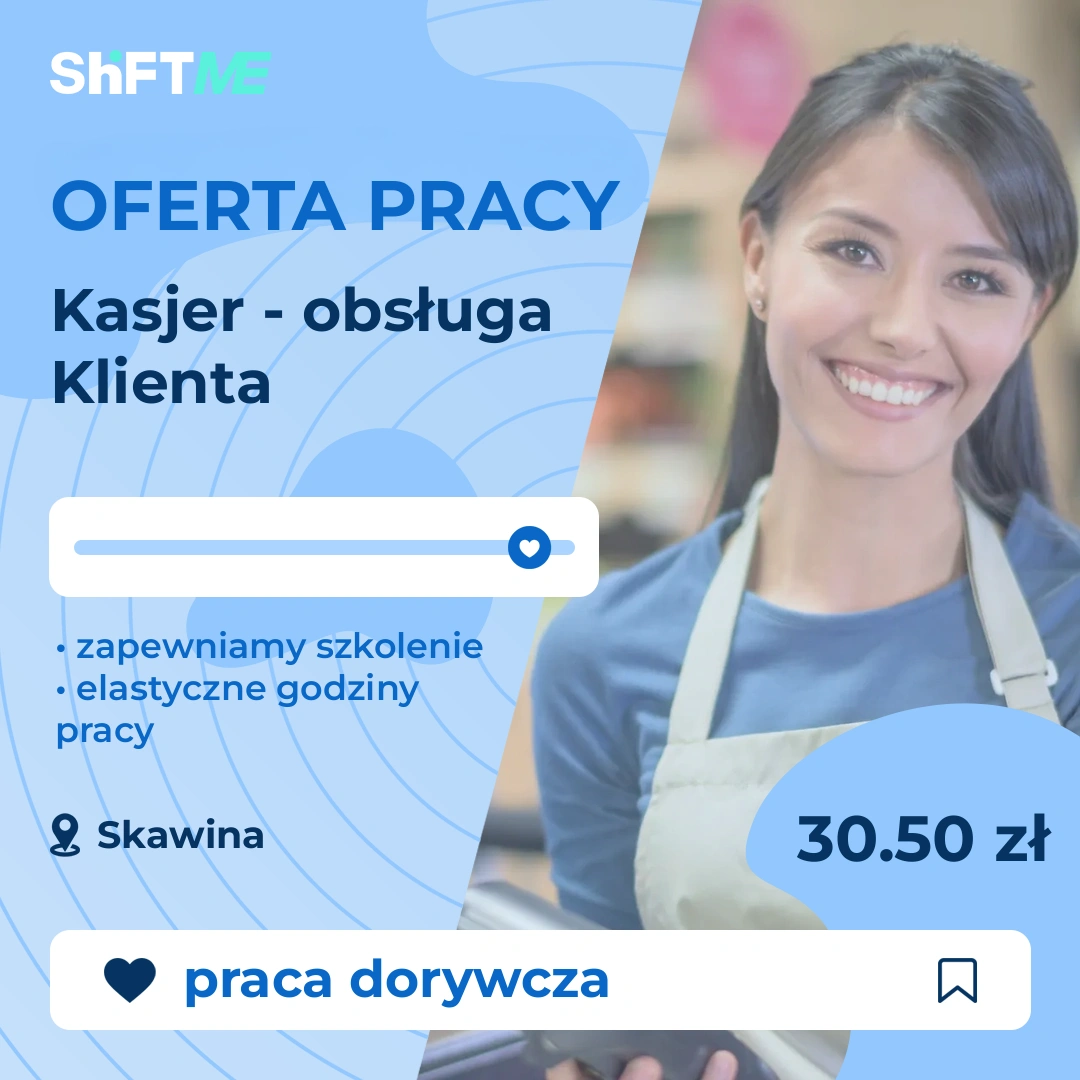 Oferta pracy Kasjer - obsługa Klienta Skawina, s000i-0ozj-pl
