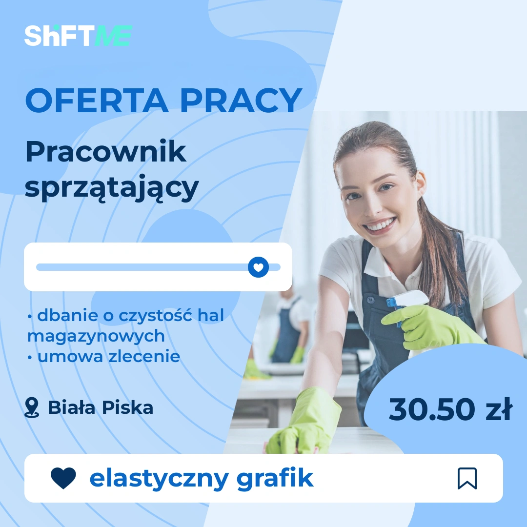 Oferta pracy Pracownik sprzątający Biała Piska, s000o-06ex-pl