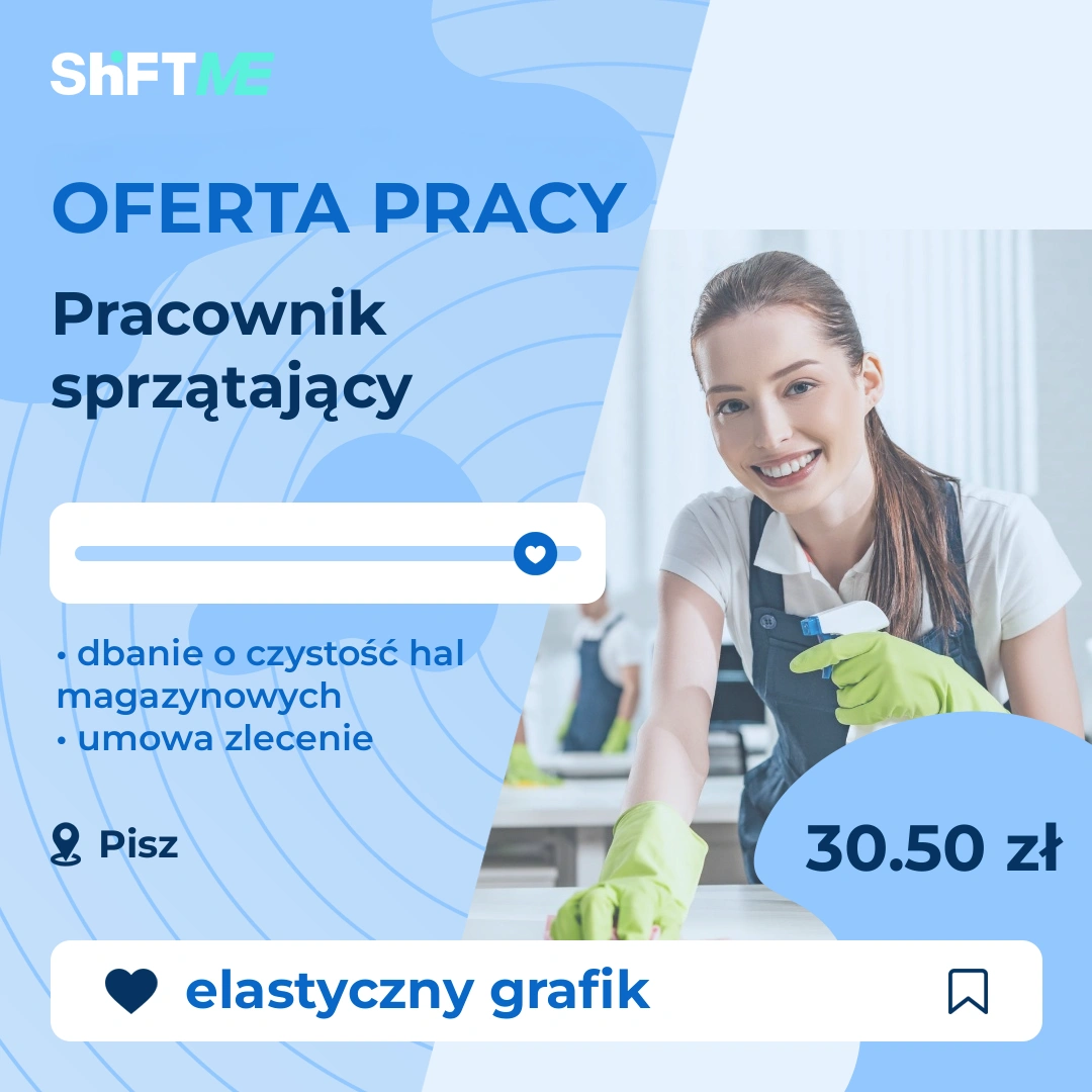 Oferta pracy Pracownik sprzątający Pisz, s000o-1dez-pl