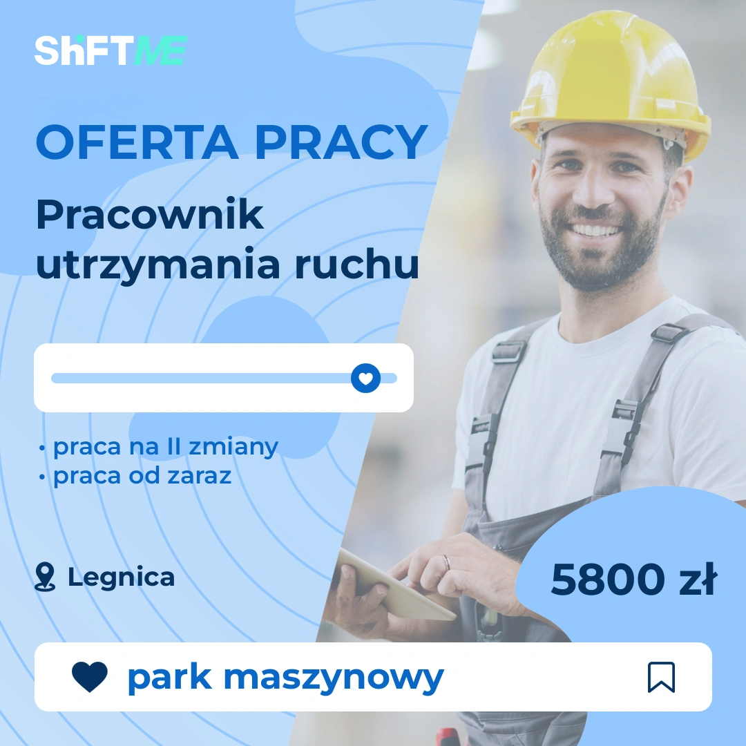 Oferta pracy Pracownik utrzymania ruchu Legnica, s001f-14a4-pl