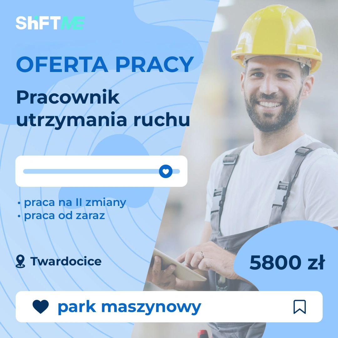 Oferta pracy Pracownik utrzymania ruchu Twardocice, s001f-12m8-pl