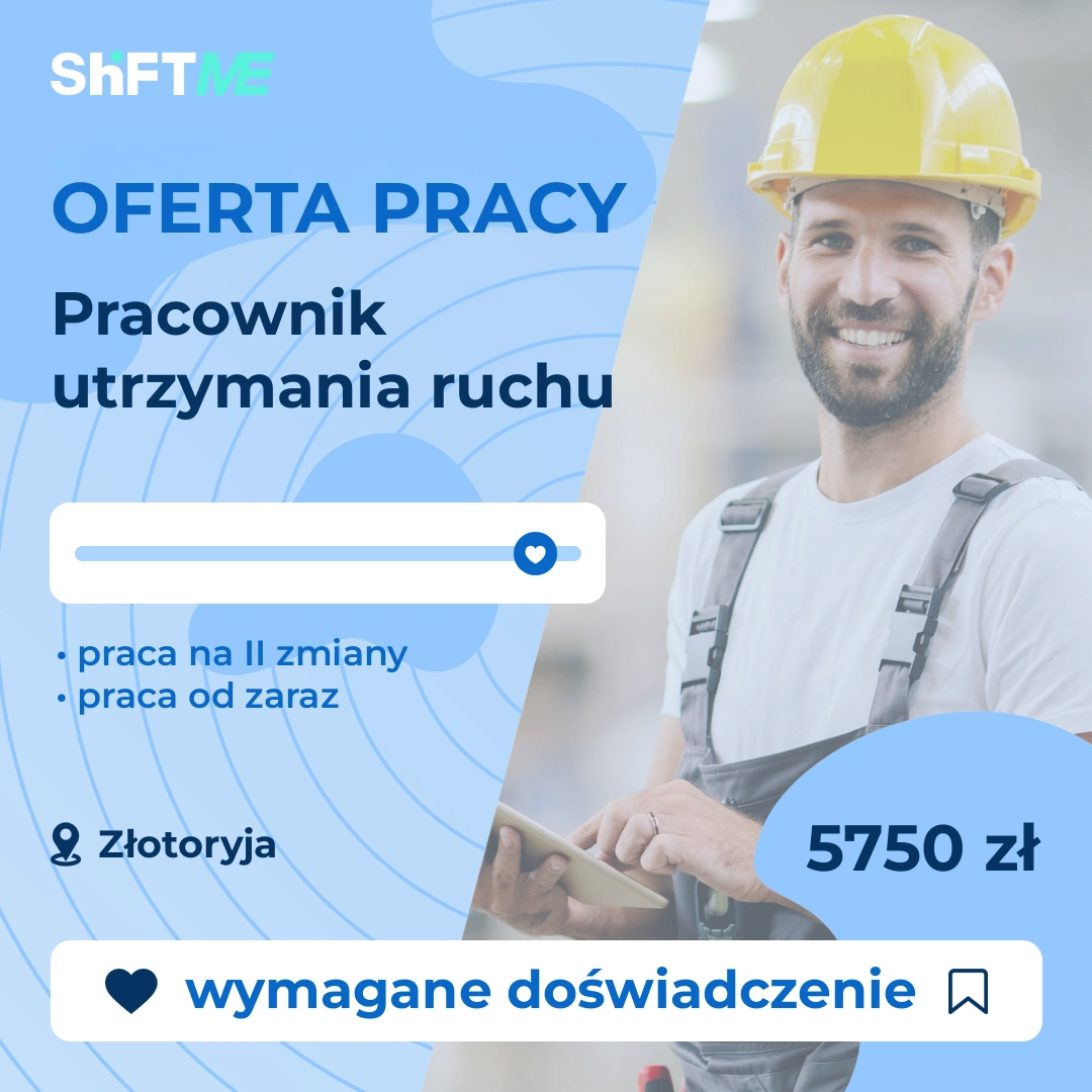 Oferta pracy Pracownik utrzymania ruchu Złotoryja, s001f-0646-pl