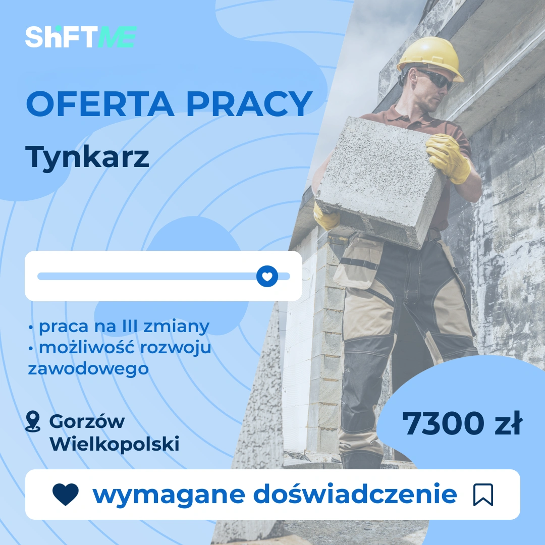 Oferta pracy Tynkarz Gorzów Wielkopolski, s001e-0hns-pl