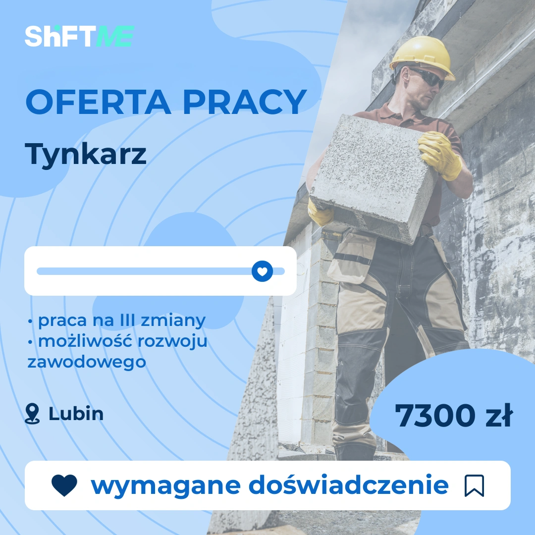Oferta pracy Tynkarz Lubin, s001e-00hm-pl